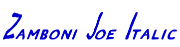 Zamboni Joe Italic 字体